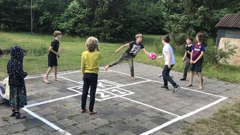 Combibrug op het plein